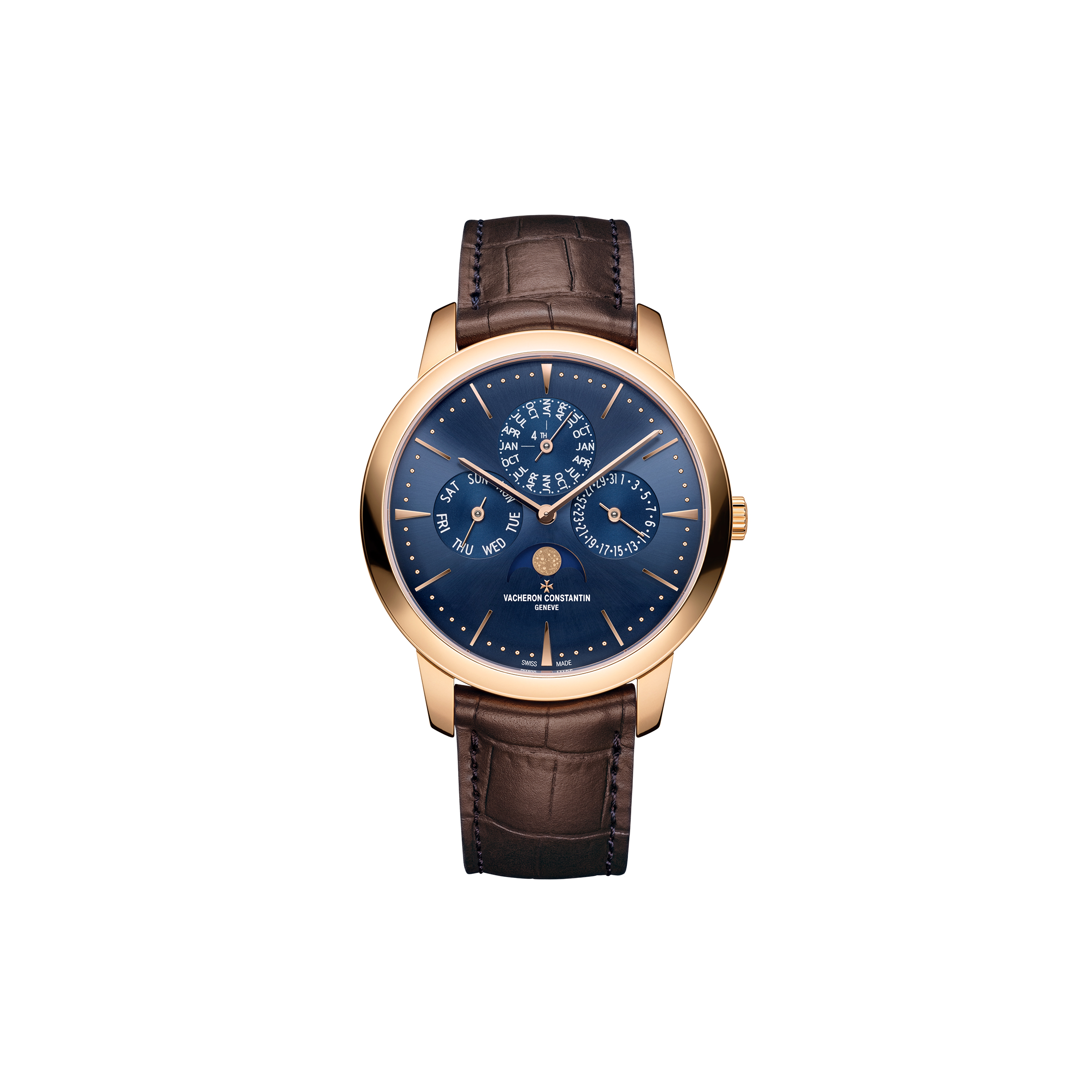 vacheron Co*sta*t*n patrimony perpetual calendar ultra-thin 41 mm pink gold watch 43175/000r-b519